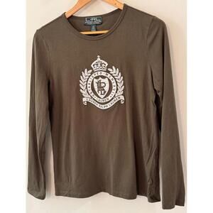 Lauren Ralph Lauren Long Sleeve Tee - Women's Olive Green